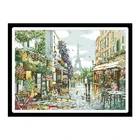 Живописные улицы Парижа вышивки крестом наборы вышивки рукоделия 11CT 14CT DIY пустой холст шитья ремесла украшения дома