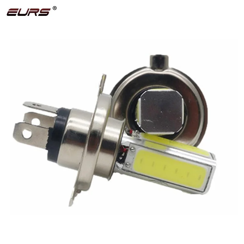 Светодиодсветодиодный лампы EURS H4 LED H7 H11 COB для мотоциклетных фар противотуманные