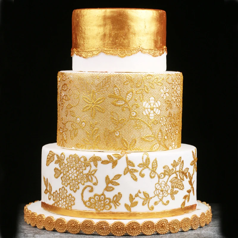 Силиконовая форма для торта с цветочным узором кружевной коврик помадки