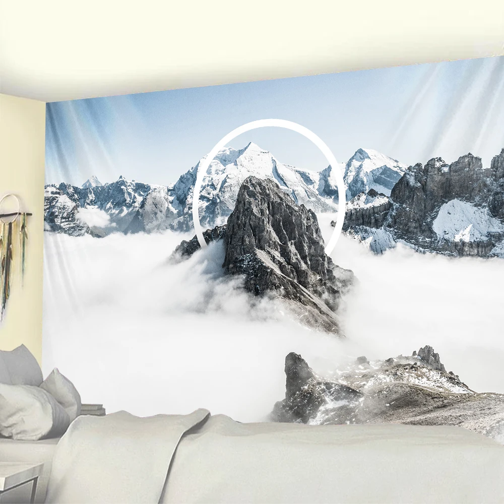 Морской пейзаж домашнее художественное украшение психоделический гобелен со