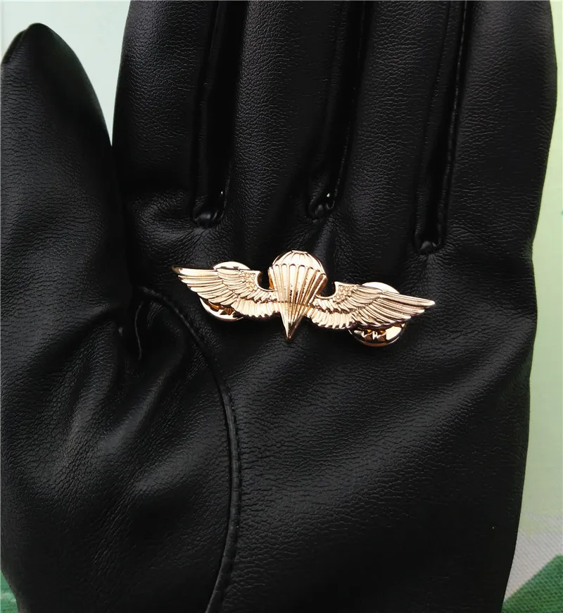 WWII США воздушный парашютный десантный колпачок значок шпильки США WW2 Insignia военный Cockade Pin