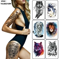 900 styles tattoo sticker tiger lion eagle flower arm half arm wolf fake tattoo arm tattoo art temporary tattoos
