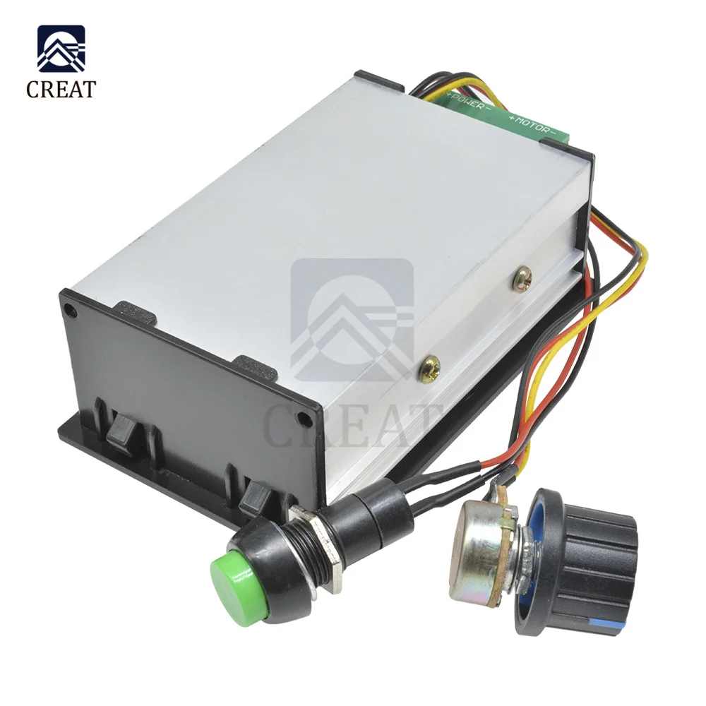 Контроллер скорости двигателя PWM с поворотным переключателем потенциометра B100K DC