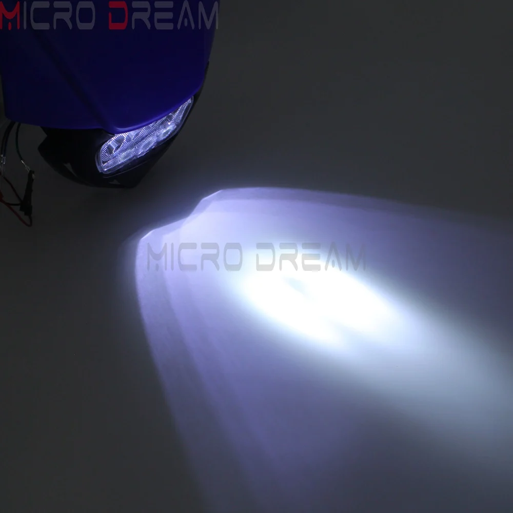 12 В Желтый Мотоцикл Байк светодиодный фара лампа обтекателя универсальный для