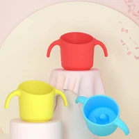 baby learn drink cup training drinking tilt cup drinking milk anti fall feeding bibs food grade health silicone cup baby gadget