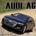 Модель автомобиля AUDI A6, 1:32, литый под давлением, с 6 дверями, со звуками и подсветкой, хобби для коллекции, подарки детям на день рождения
