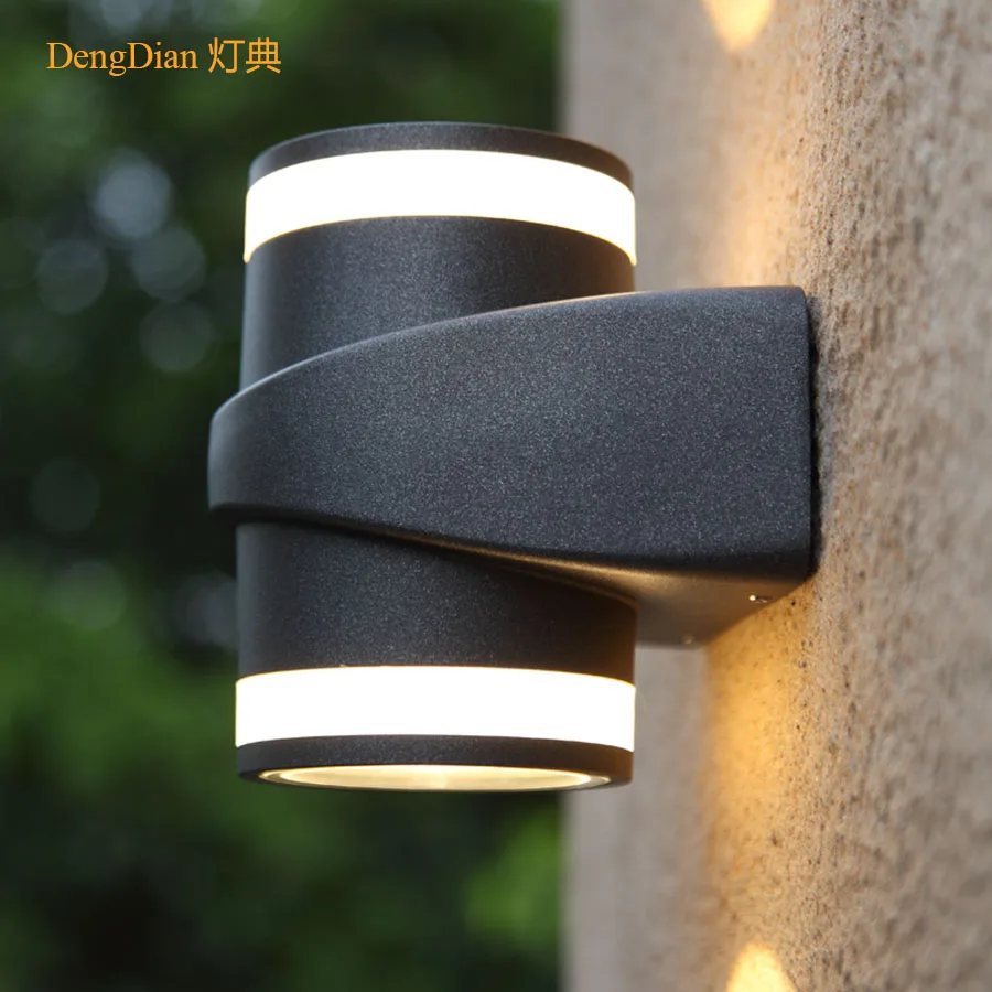 Современный круглый светодиодный настенный наружный светильник алюминиевый