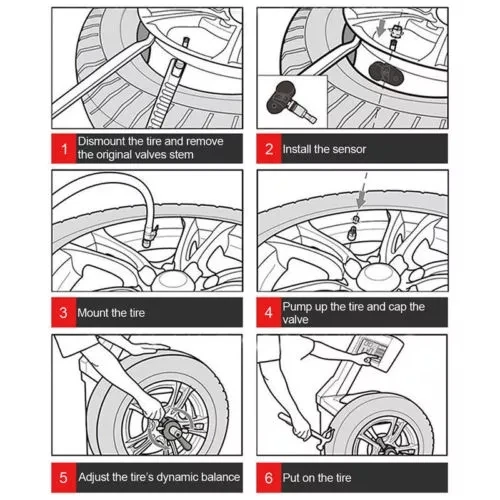 

V-checker T501 TPMS Tire Pressure Monitoring System Tire Internal Sensor