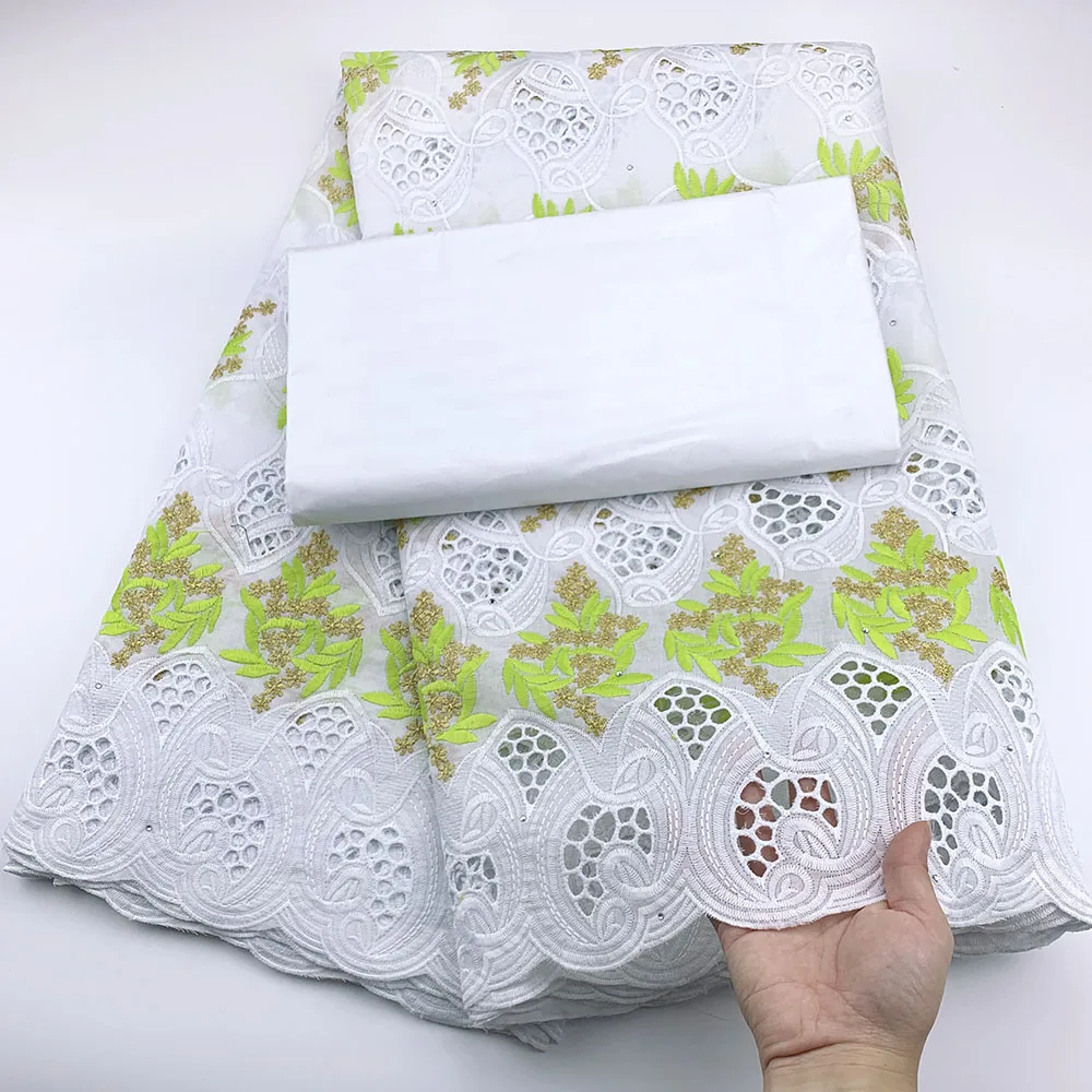 

New African Bazin riche Lace Fabric 2.5+2.5 yards Swiss Voile Lace In Switzerland 5 Yards Nigerian Lace Fabric For Wedding Party