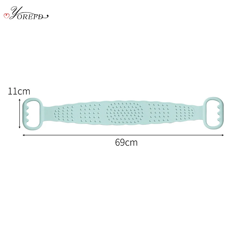 

OYOREFD Portable Silicone Bath Body Brush Strong Painless Back Scrubber Bathroom Body Massage Exfoliating Towel Shower Brush