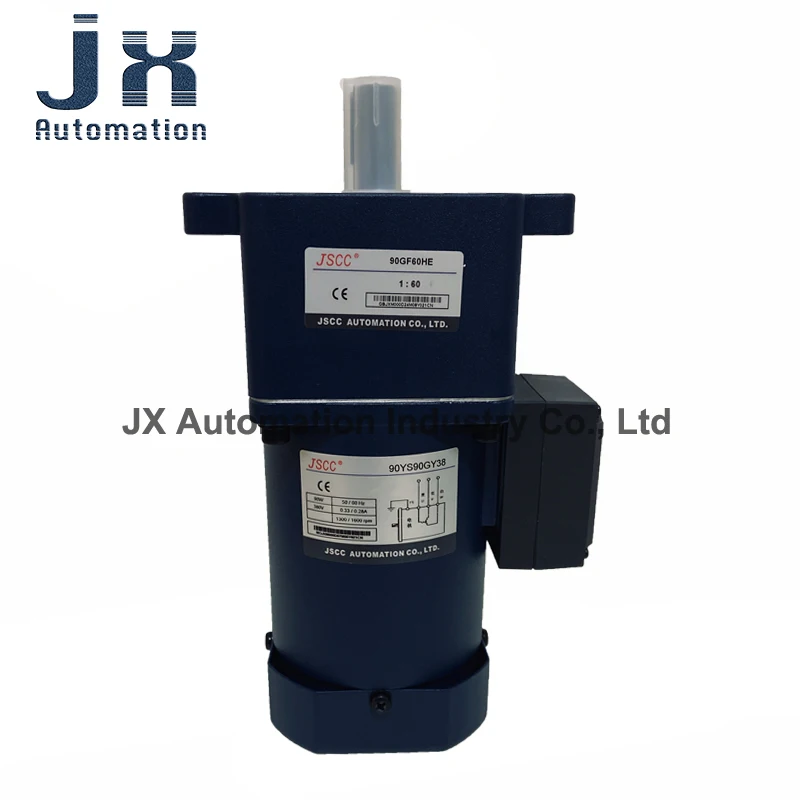 

JSCC 90 Вт 380 В AC индукционный двигатель 90YS90GY38 + 90GF6 0HE стандартная коробка передач с наконечником