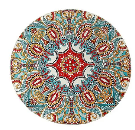 B Этнический Boho напольный коврик для гардеробной и ковры коврик для йоги с мандалой Хиппи Мандала нескользящий круглый ковер для гостиной - Цвет: B