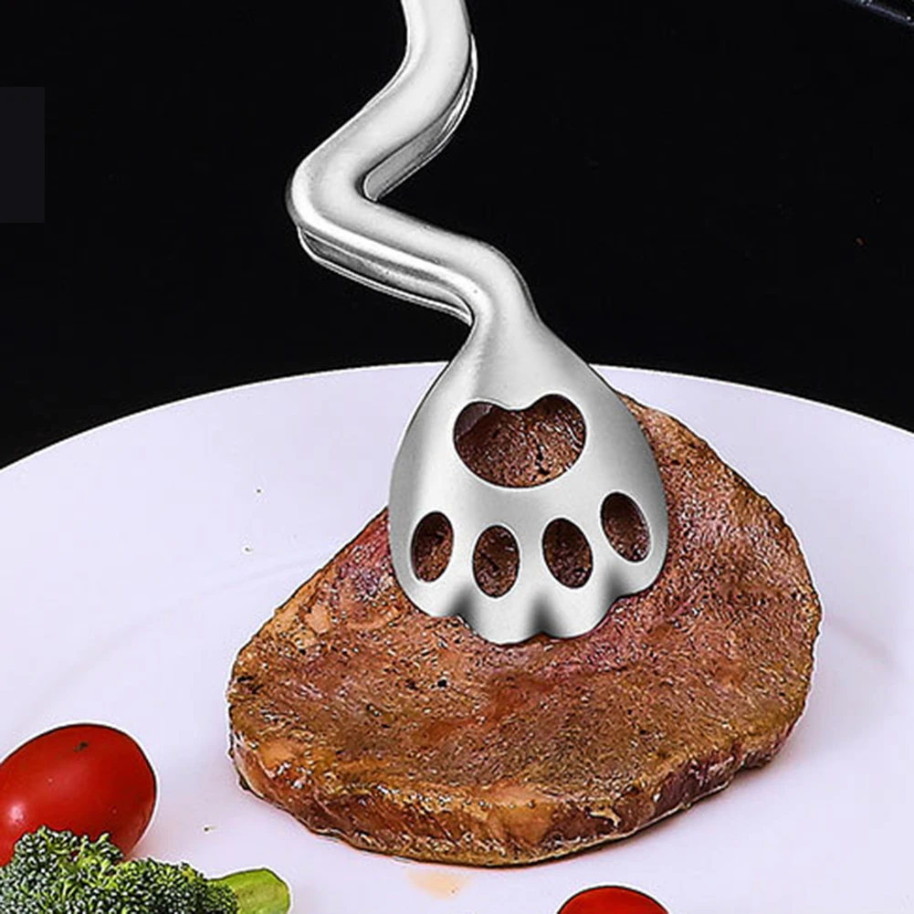 

Stainless Steel BBQ Grilling Tong Kitchen Cooking Steak Tong Cat Claw Shape Salad Bread Food Serving Tong Kitchen Accessories