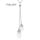 Женская подвеска с жемчугом FXLRY, с фианитом белого цвета