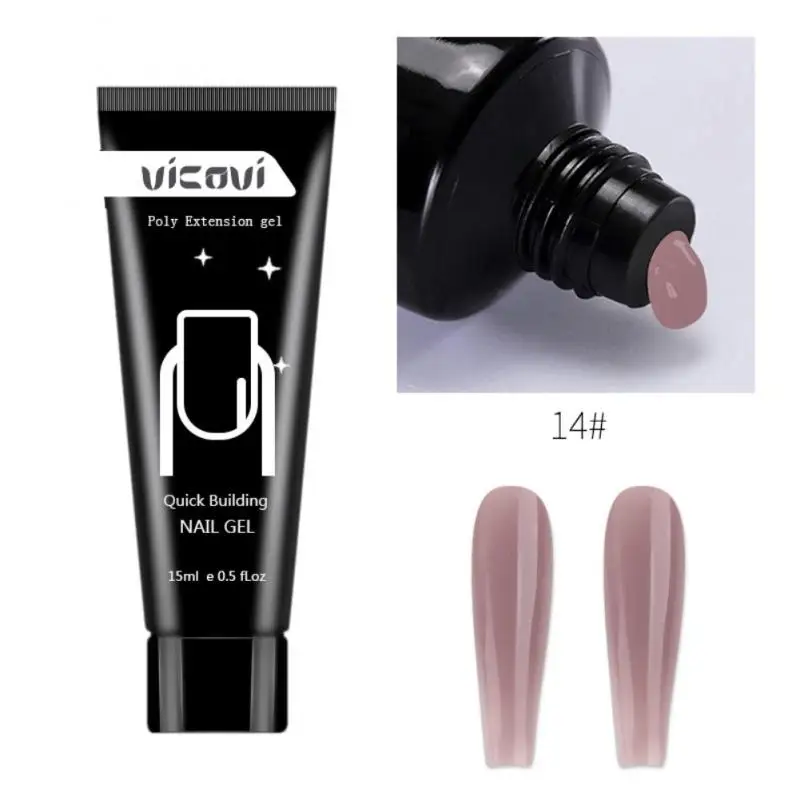 

15ML No Paper Colorful Nail Gel Crystal Polish Quick Nail Extension Gel For Acryl Gel LED Hard Gel Nail Art Gel TSLM1