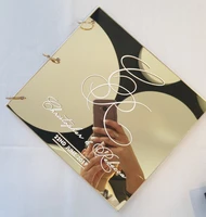 customized gold wedding guestbook engraved mirror sliver photo album anniversary wedding gifts rustic guest book baby shower