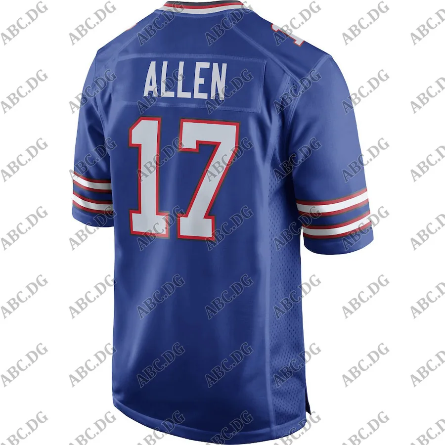 Мужская футболка Buffalo Josh Allen Royal Game Player jersey для женщин и мужчин молодежная одежда