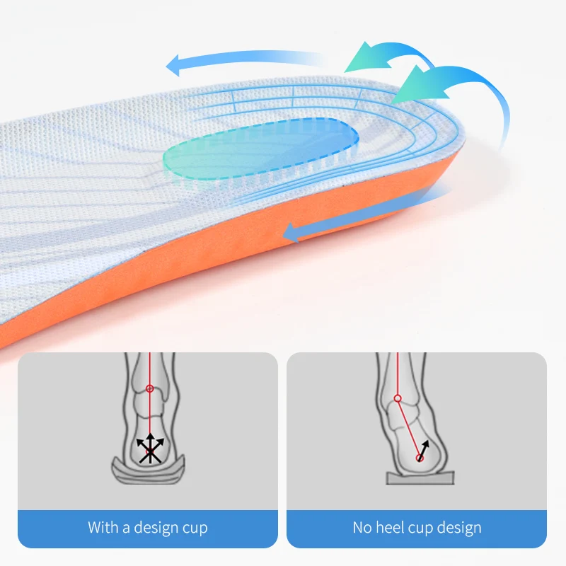 BANGNI Sports Insoles Honeycomb Cushion Breathable Shoes Pad Arch Support EVA Running Inserts for Care Feet Men Women 3Pairs