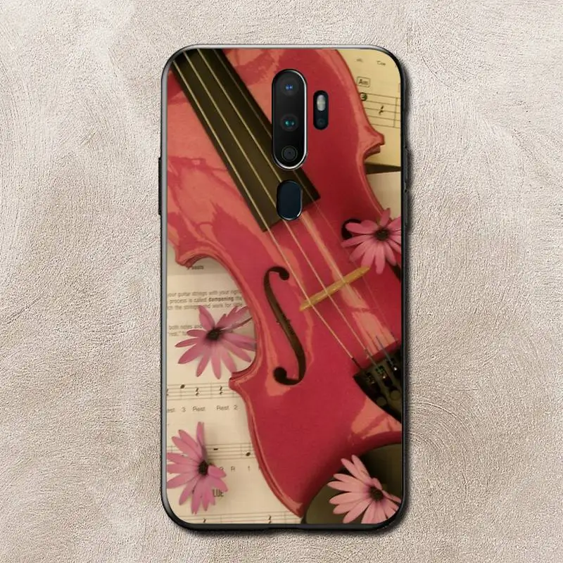 FHNBLJ для нот музыкальная скрипка Гитары чехол телефона Vivo Y91C Y11 17 19 67 81 Oppo A9 2020 Realme c3