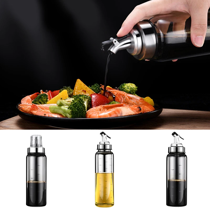 

Leak Proof Oil Pot Borosilicate Glass Seasoning Bottle for Household Soy Sauce Vinegar Oil AA