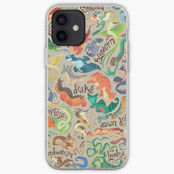 

Mini dragon compendium Phone Case for iPhone 11 12 13 Pro Max Mini 6 6S 7 8 Plus X XS XR Max 5 5S SE Cover Dog Coque Soft