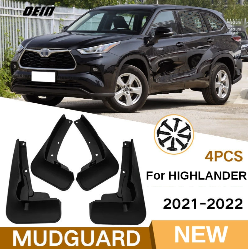 

The Exterior Parts Are Suitable for Toyota Highlander 2021-2022 Car Mudguard Modified Parts Mudguard.