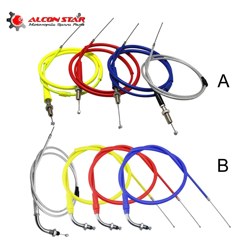 

Alconstar- 110cm Motorcycle Throttle Oil Cable Line Throttle Clutch Cable Dirt Pit Bike Moped For Honda For Yamaha 90cc 150cc