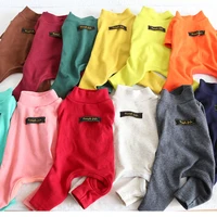base shirt solid cat dog pajamas jumpsuit pet products teddy yorkie 100 cotton clothing for dogs pet cat chihuahua dog clothes
