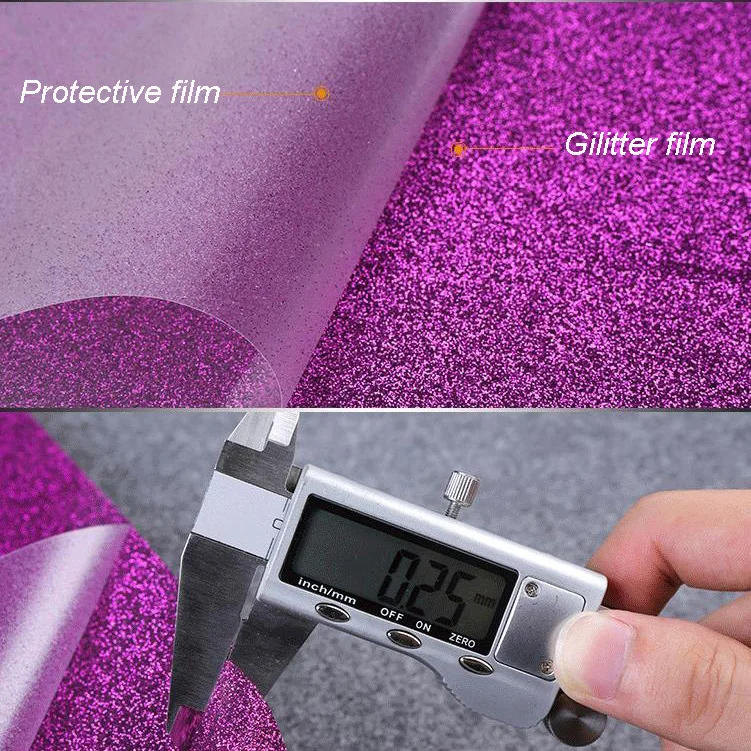 

1 Sheet (10"x10")25cmx25cm Glitter heat transfer vinyl heat press cutting plotter HTV Iron On Film DIY