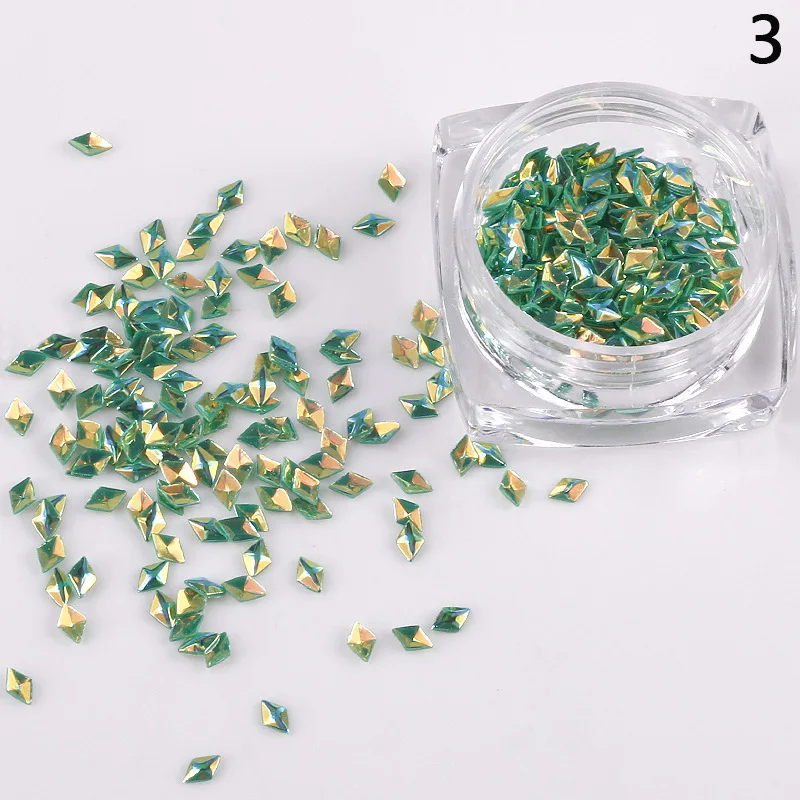 1 баночка Ромб блестящие украшения для ногтей подвески хлопья 3d блестки Алмазные