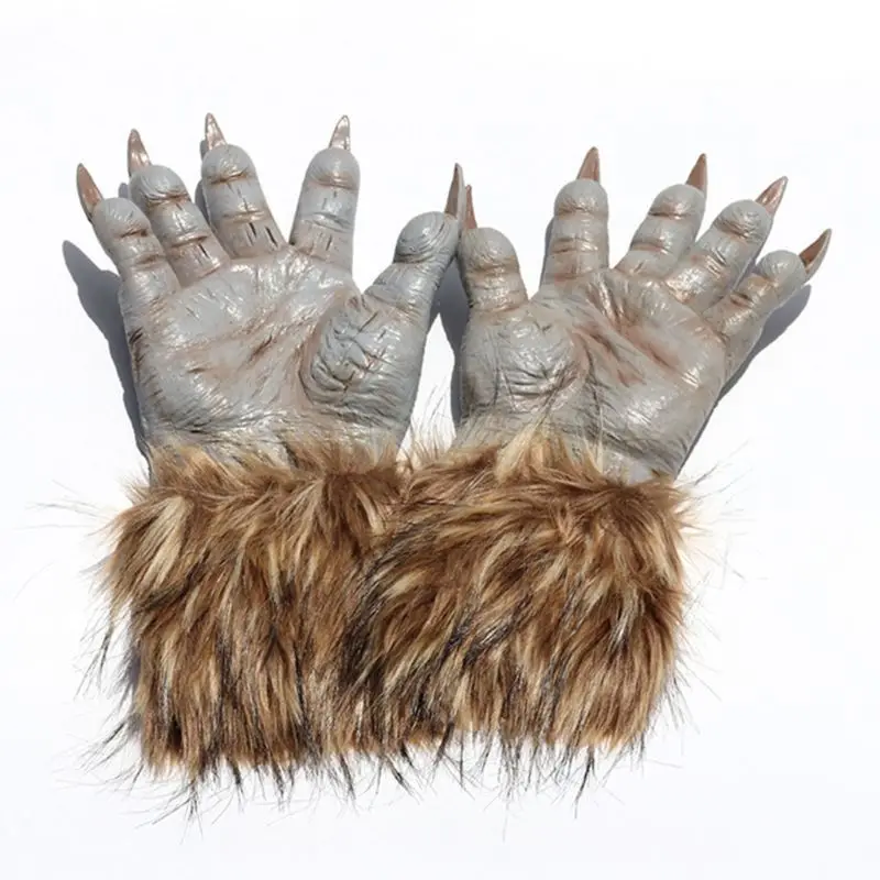 Хэллоуин страшные маски волк оборотень коготь перчатки животный принт Фестиваль
