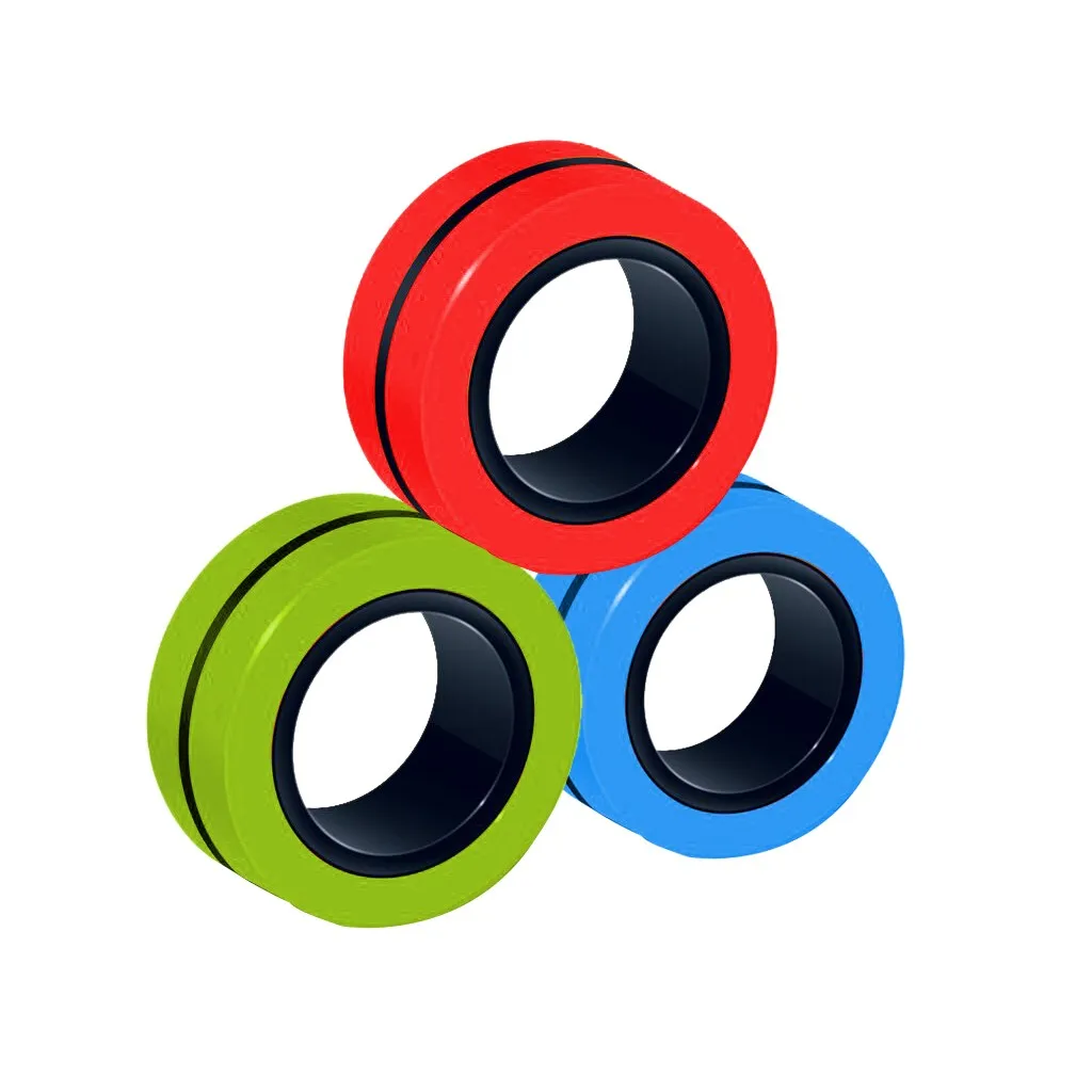 3 шт. игрушки-антистресс магнитный браслет кольцо игрушка-антистресс волшебное