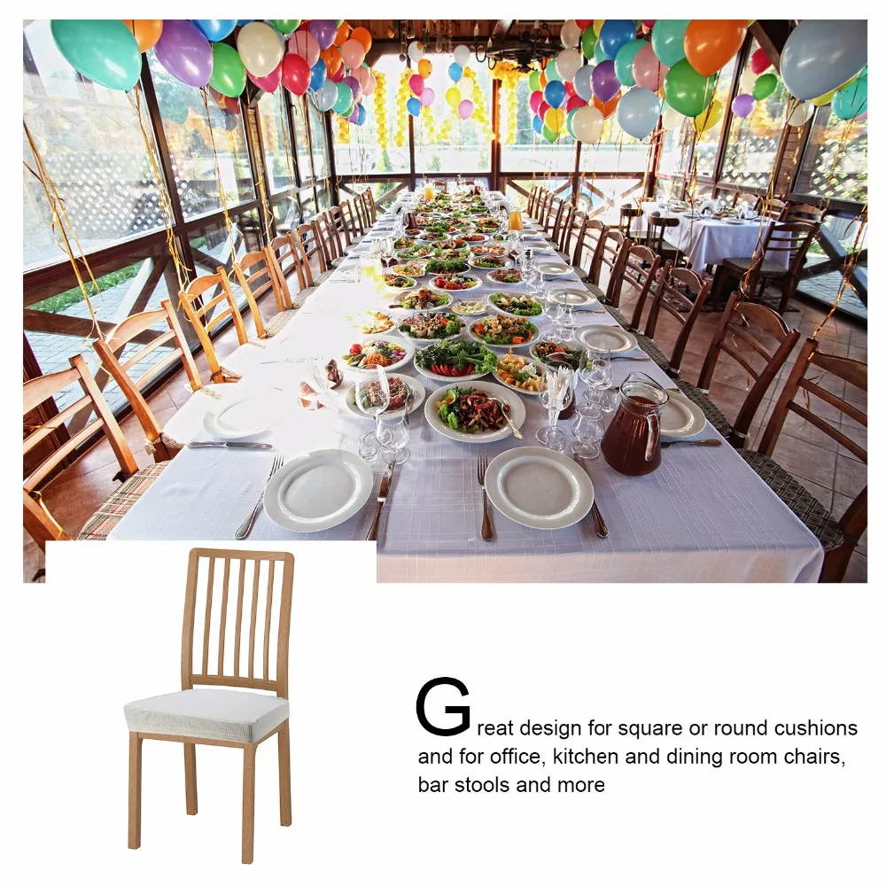 Современный дешевый чехол для стула обеденного с полуоборками