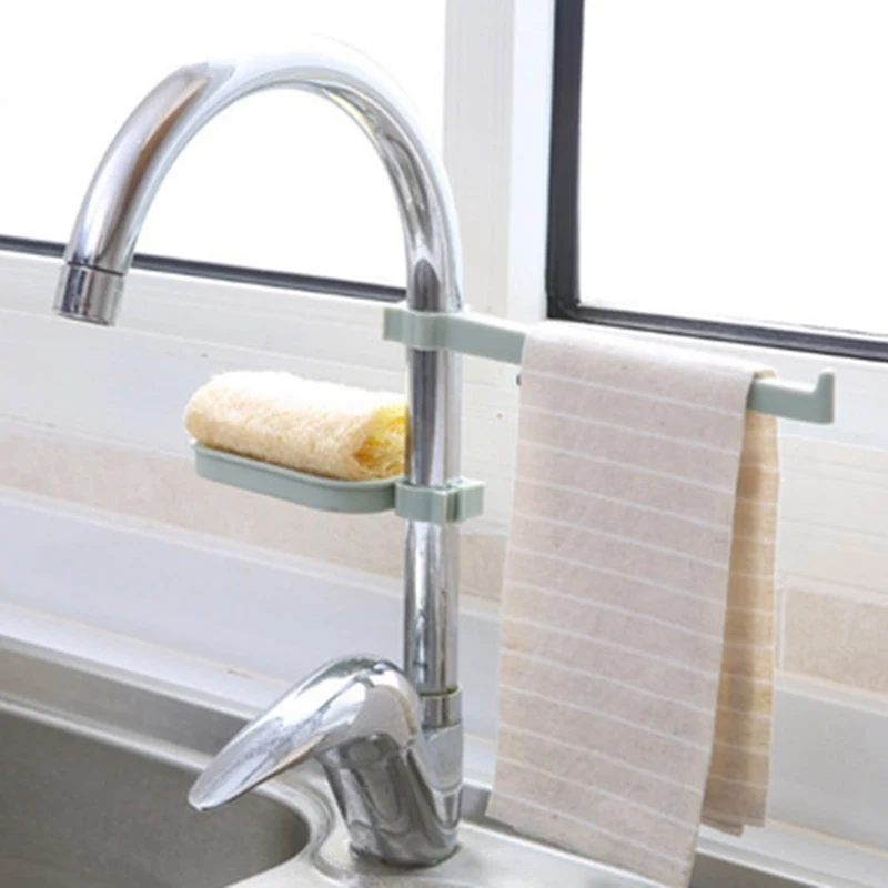 Подвесная вешалка для хранения на раковину держатель губки зажим кухонного