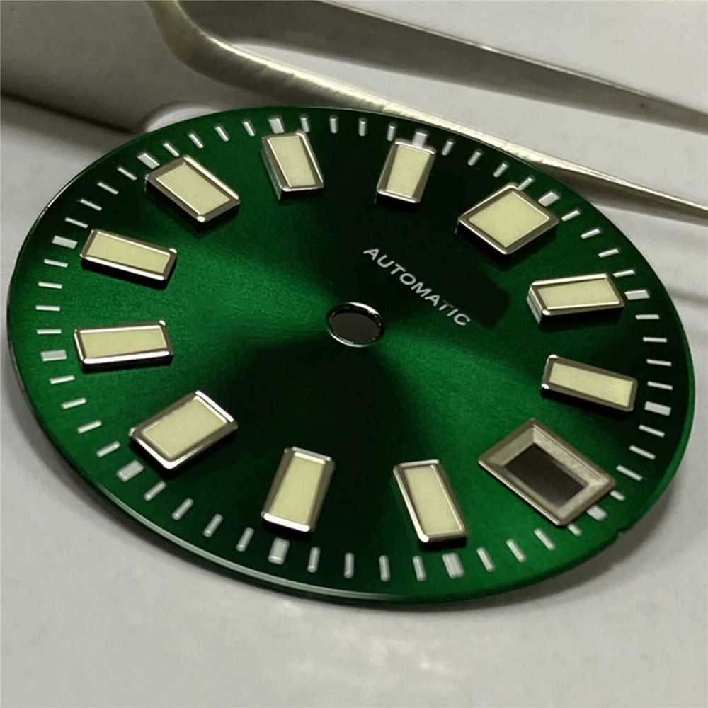 

29MM Watch Dial Green Luminous Dial for NH35A Watch Repair Upgrade Part