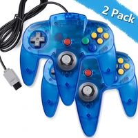 2 pack wired gamepad classic retro joystick for n64 controller console analog gaming joypad n64 handle gamepads