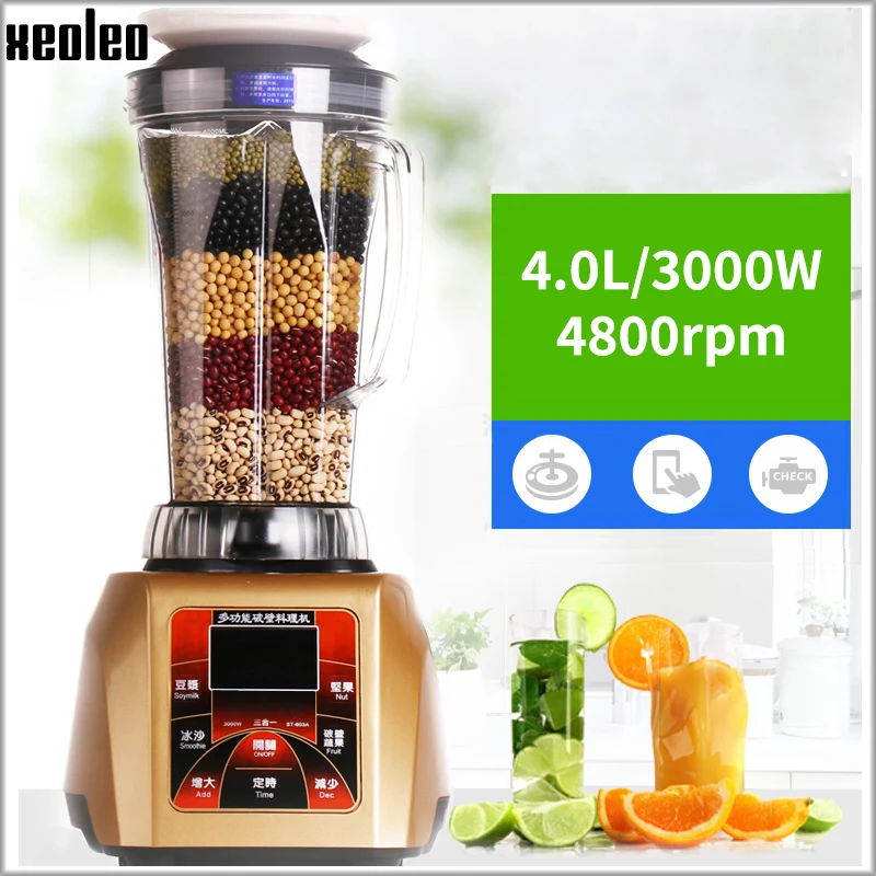 Xeoleo Commercial Blender 4L Heavy Duty Blender Mixer 3000W 