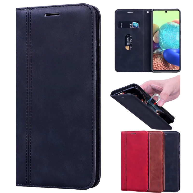 

For Samsung Galaxy A71 5G Protective Flip Cover PU Leather Case A71 SM-A716B A716U A716S Protector Shell Wallet Funda Capa Bag