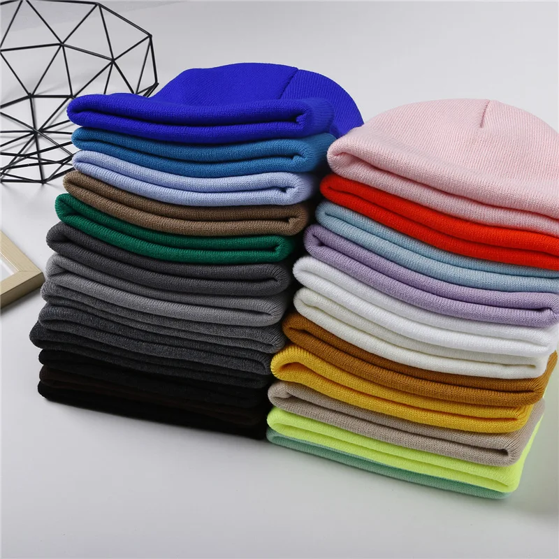

Winter Women's Hat Beanies Knitted Solid Color Comfortable Police Women's Beanie Cops Fashion Casual Warm Men's Hat 2020