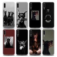 animal dachshund doberman dog clear phone case for samsung a70 a70s a40 a50 a30 a20e a20s a10 a10s note 8 9 10 plus soft silicon