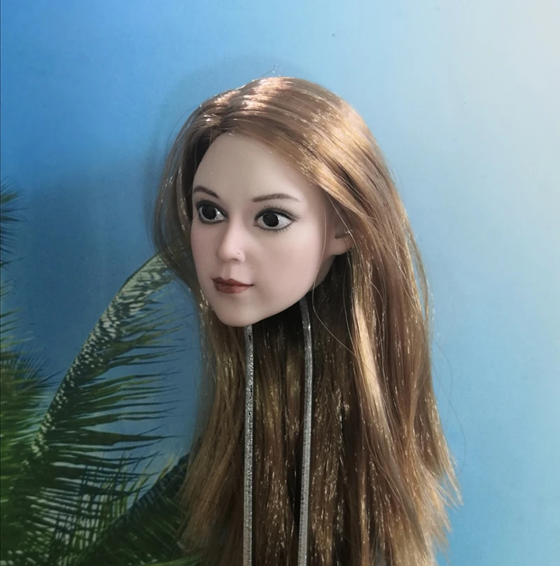 1/6 мультяшная девушка голова лепить большие глаза красный розовый синий