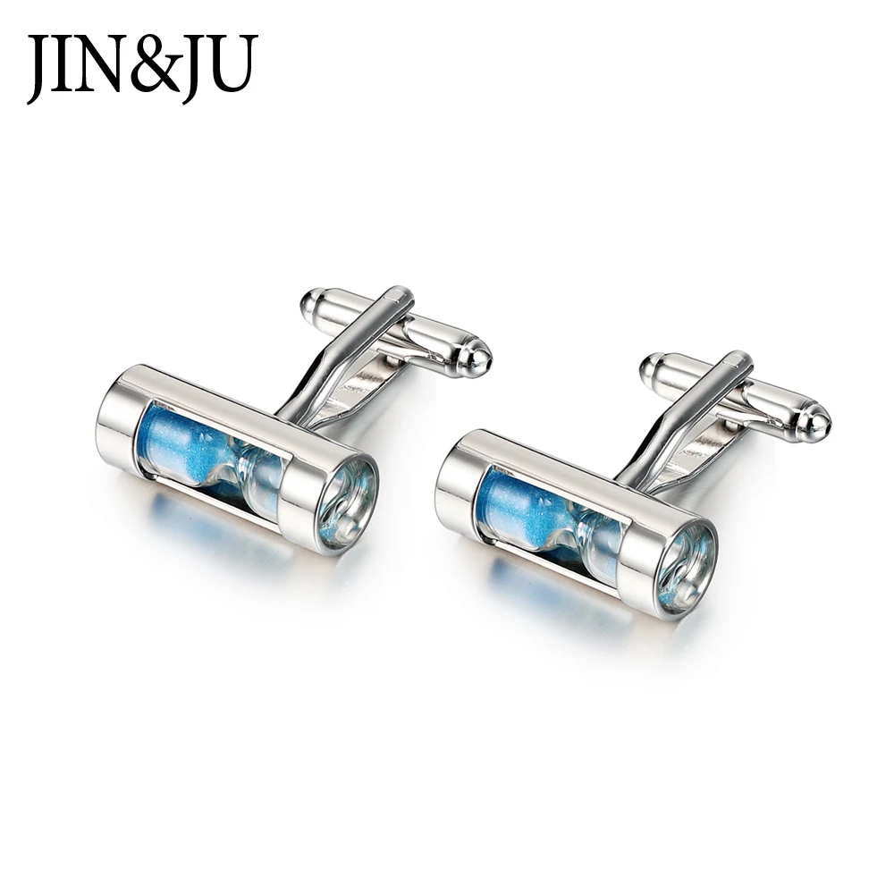 Часовые стеклянные запонки песочные часы стеклянный таймер мужские аксессуары