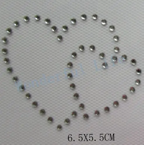 

Бесплатная доставка, маленькие Соединенные сердца, стразы горячей фиксации, термоперенос