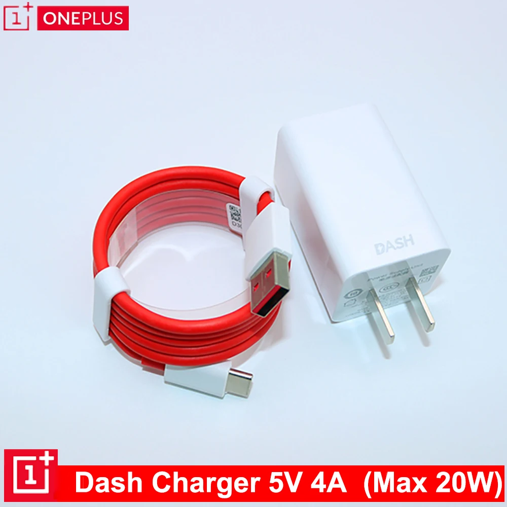 EU/US/UK 5V/4A Original ONEPLUS Dash charger 20W Fast Charging 1M Type-C Cable Wall Power Adapter For Oneplus 6T 5T 5 3T 3 | Мобильные
