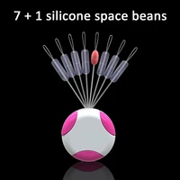80pcs 71 fishing bobber float transparent rubber stopper space bean connector fishing competition fishing line tackle accessori