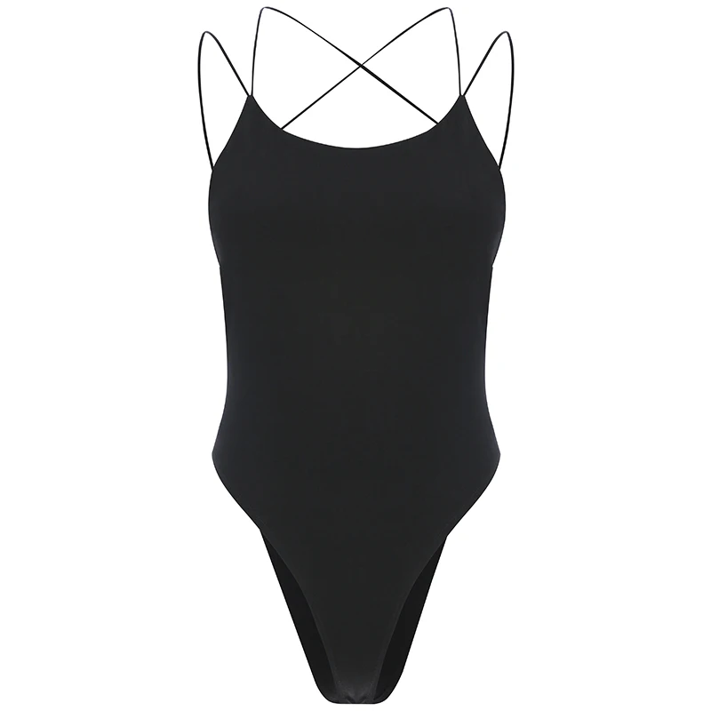 

2020 careful machine design straps beauty back one-piece shirt female beach camisole sexy bottoming shirt