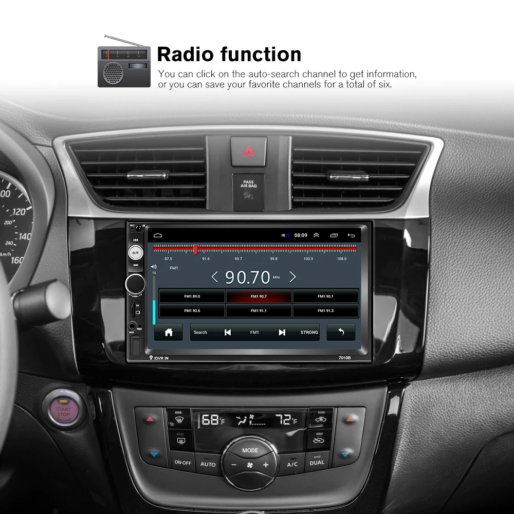 Camecho 2 Din 7 "автомобильный мультимедийный плеер универсальный Bluetooth аудио радио