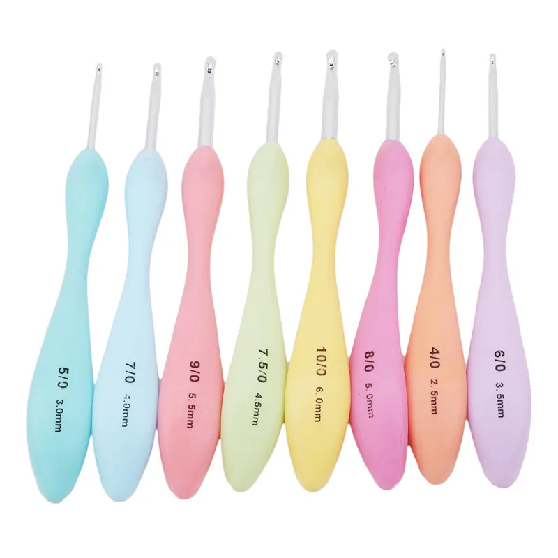 8 шт./компл. красочные крючки для вязания эргономичные спицы крючком ткань пряжи