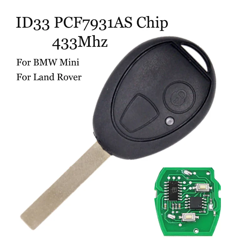 Пульт дистанционного управления OkeyTech для BMW Mini Cooper S R50 R53 Land Rover 433 МГц 2 кнопки