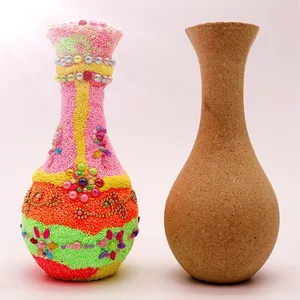 Детская ручная работа Создание diy обучающая игрушка снежинки пластелин жемчужная грязь деревянная ваза белый эмбрион живопись плесень